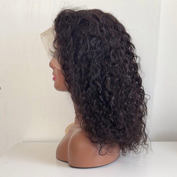 14” water wave lacewig human Hair whit baby hair 13x4 lace frontal